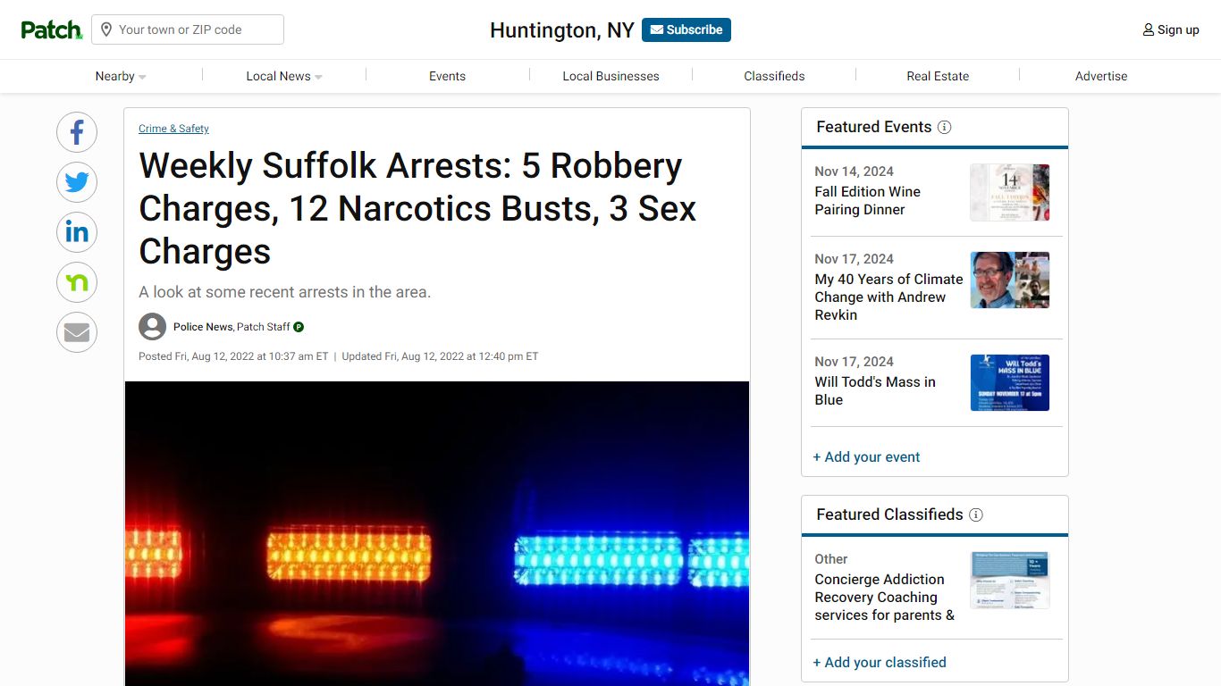 Weekly Suffolk Arrests: 5 Robbery Charges, 12 Narcotics Busts ... - Patch