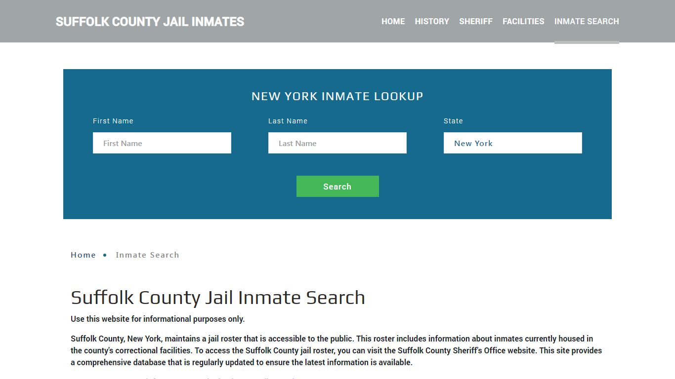 Suffolk County, NY Detainee Lookup